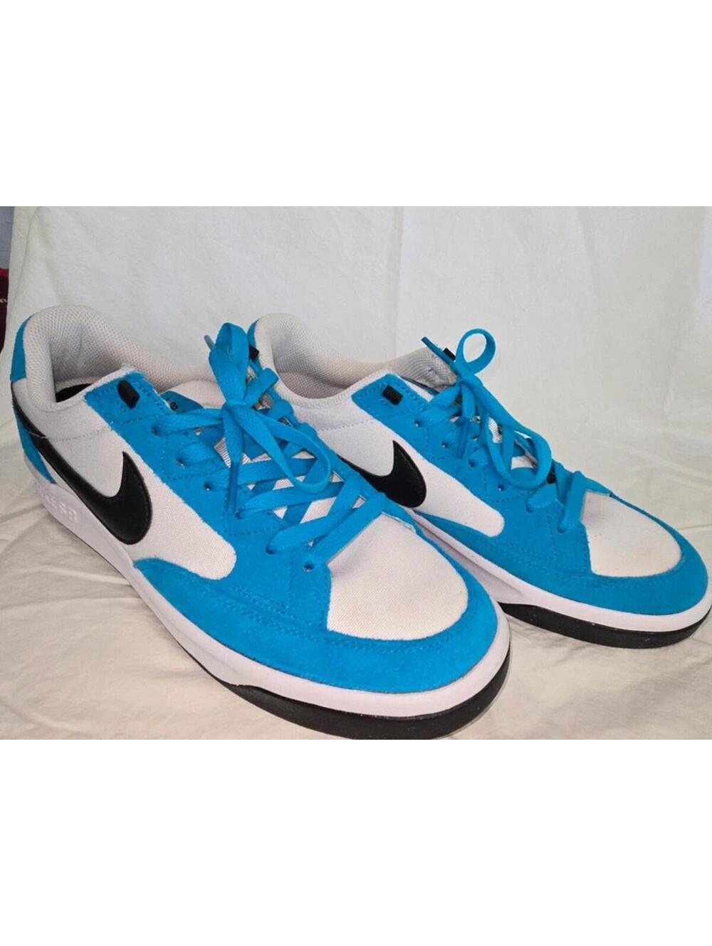 Nike SB Adversary Premium laser blue and white canvas and suede shoes